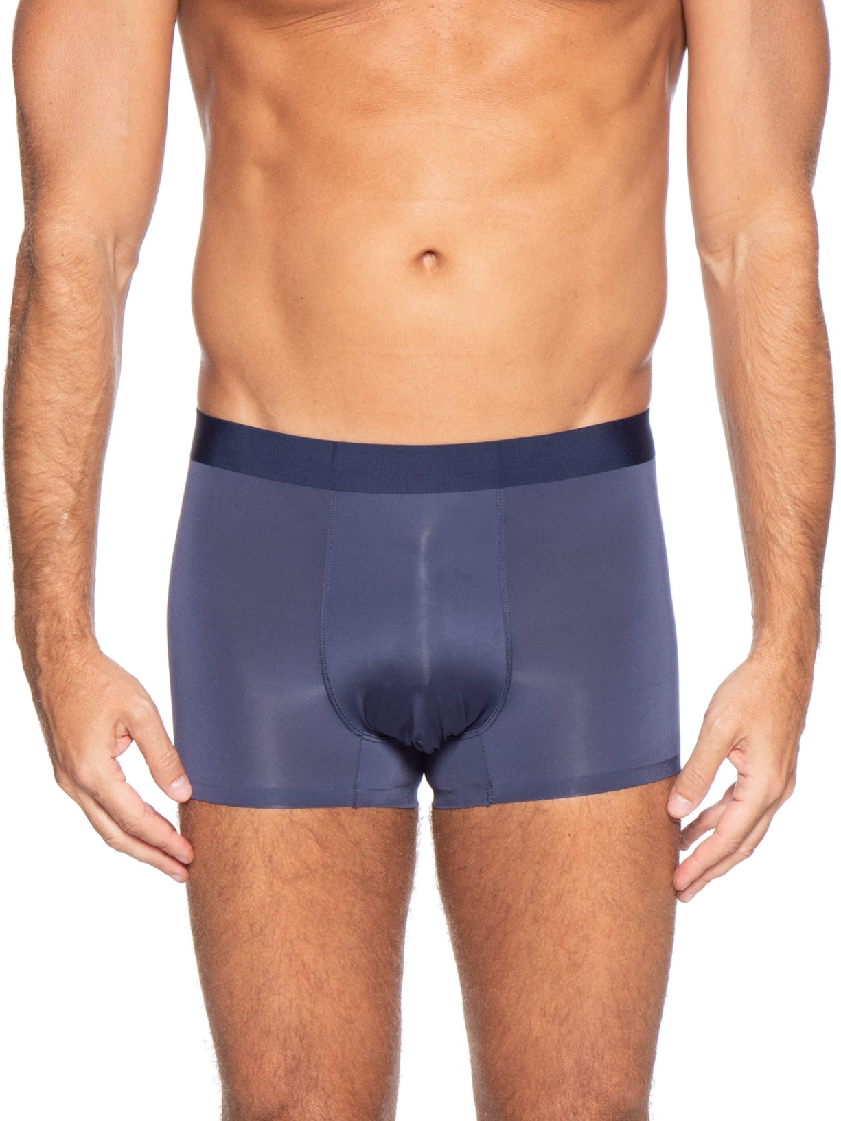 Cueca Box Sem Costura Poliamida Azul Basiq Men
