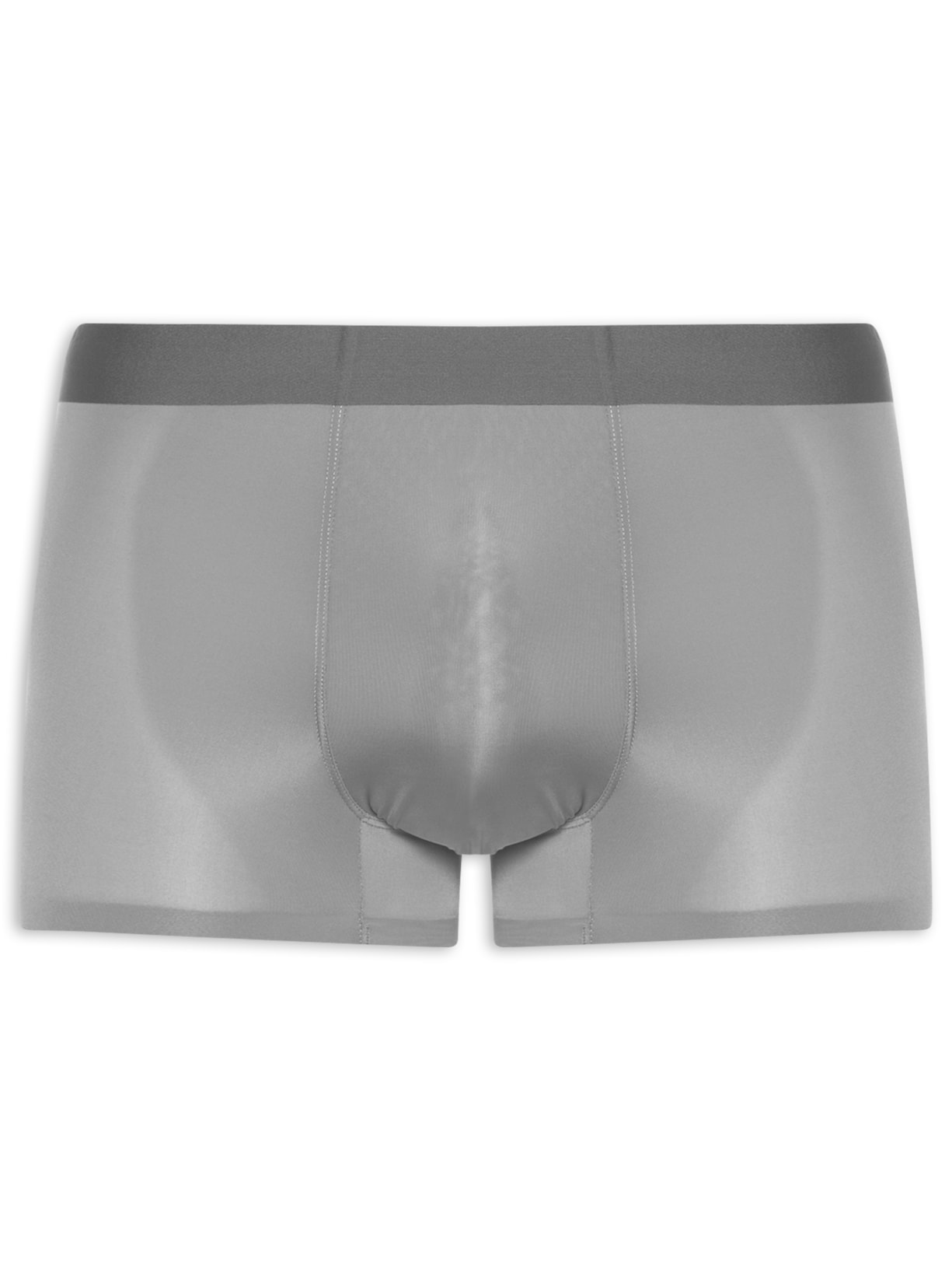 Cueca Box Sem Costura Poliamida Cinza Basiq Men