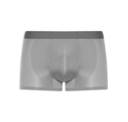 Cueca Box Sem Costura Poliamida - Cinza