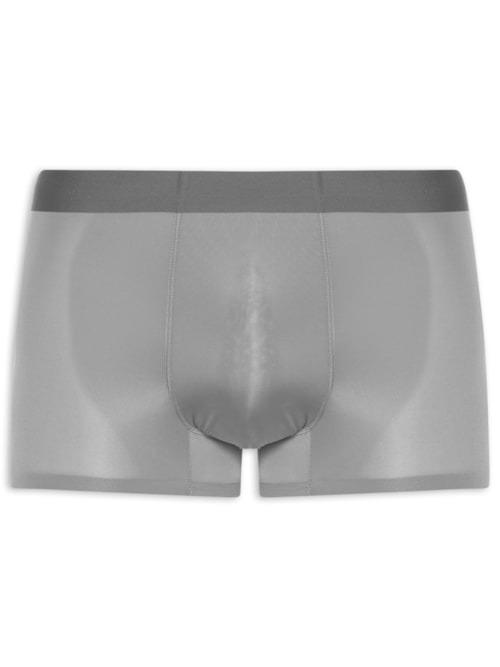 Cueca Box Sem Costura Poliamida - Cinza