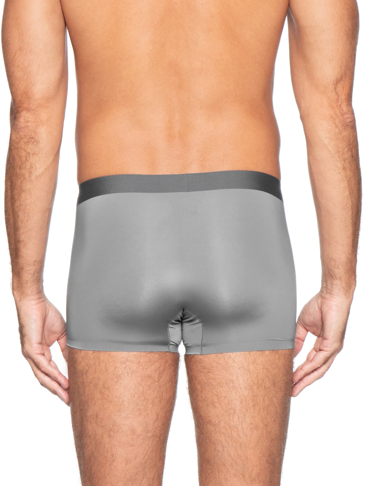 Cueca Box Sem Costura Poliamida Cinza Basiq Men