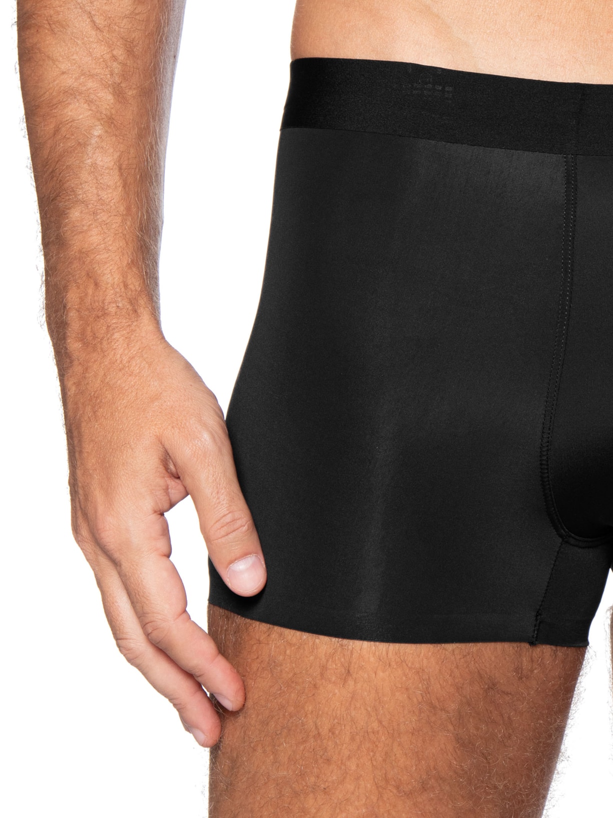 Cueca Box Sem Costura Poliamida Preto Basiq Men