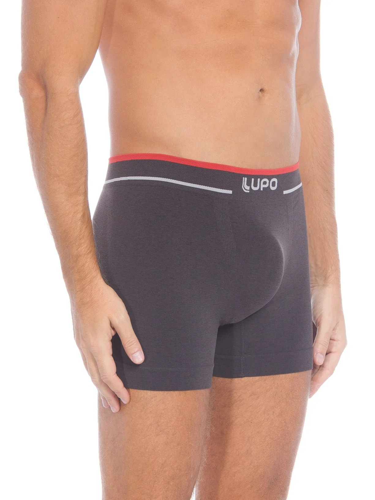 Cueca Boxer Cinza Lupo