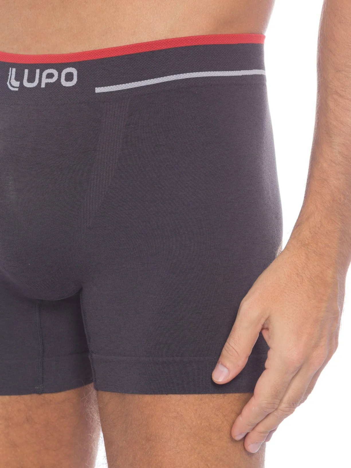 Cueca Boxer Cinza Lupo