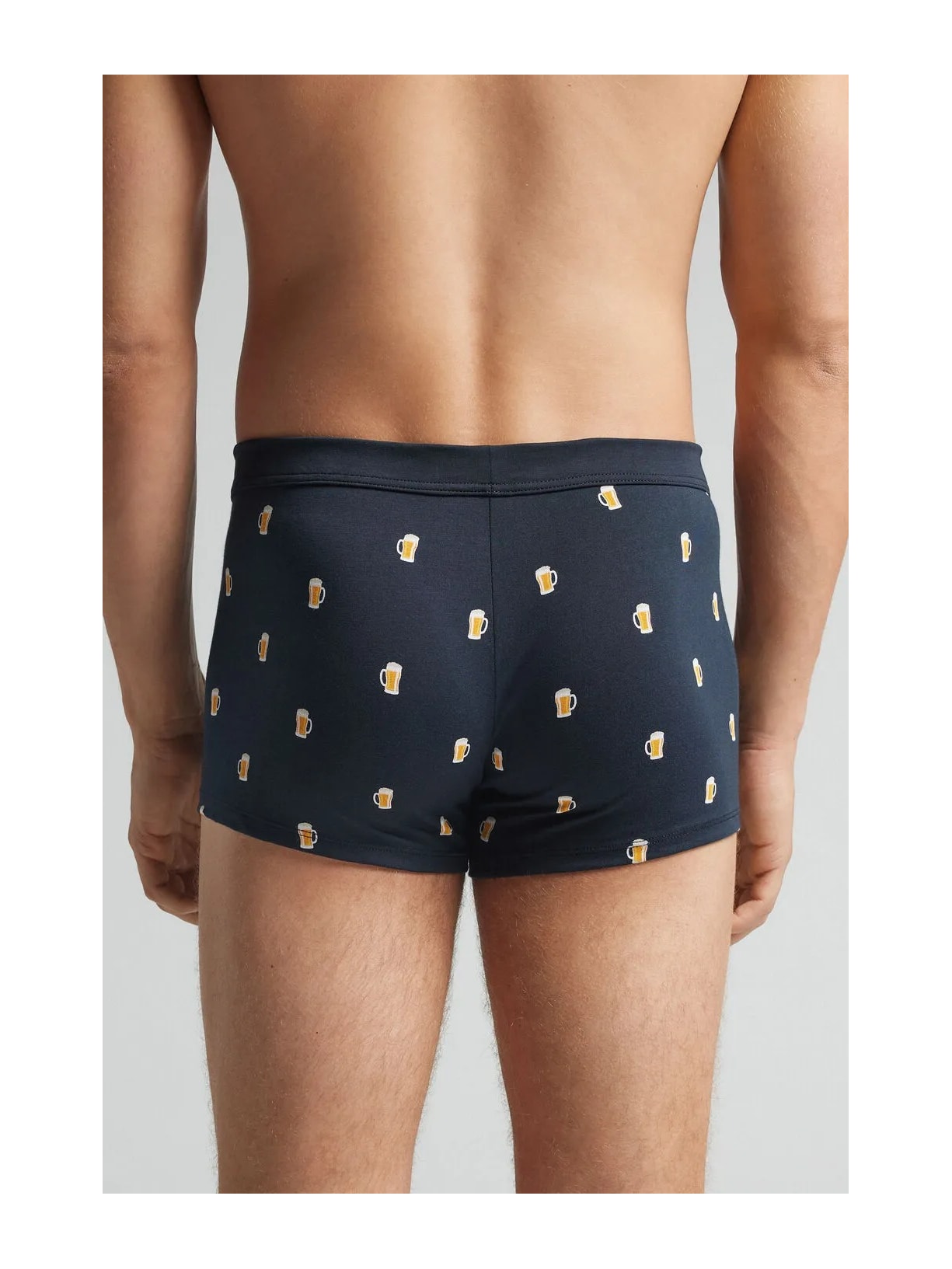 Cueca Boxer Com Estampa De Cerveja Em Algodão Supima Azul Intimissimi