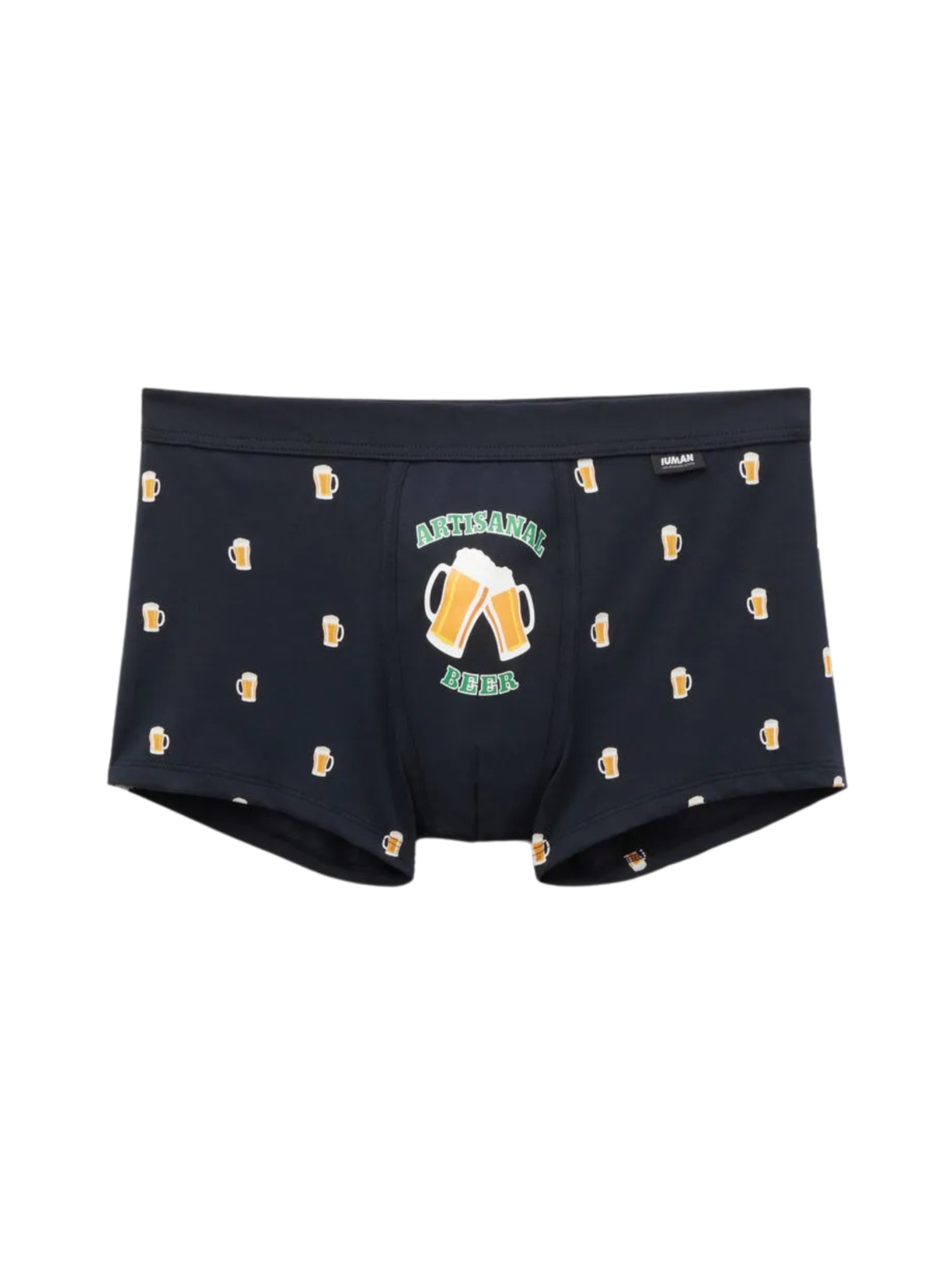 Cueca Boxer Com Estampa De Cerveja Em Algodão Supima - Azul
