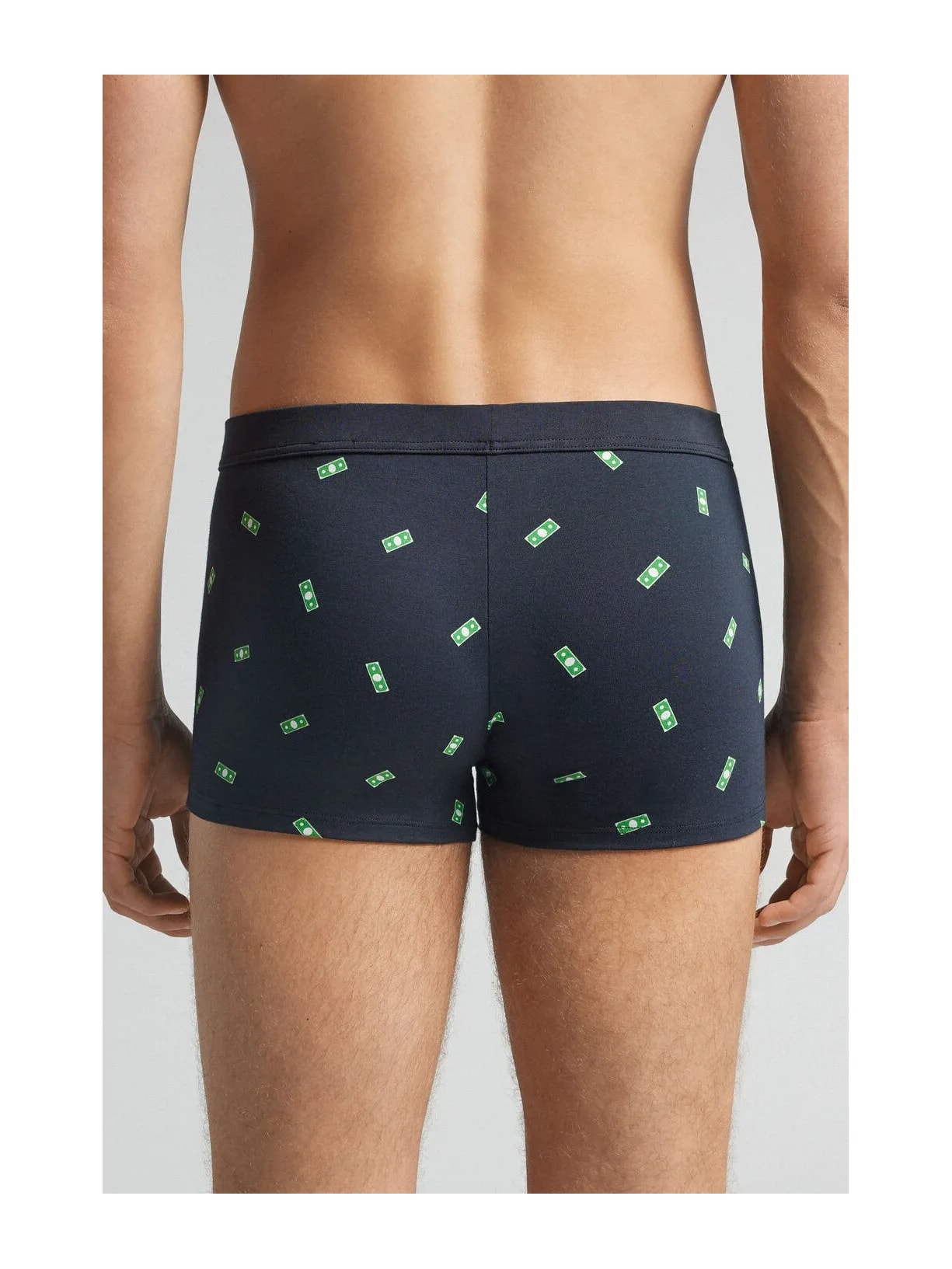 Cueca Boxer Com Estampa De Dólar Em Algodão Supima Azul Intimissimi