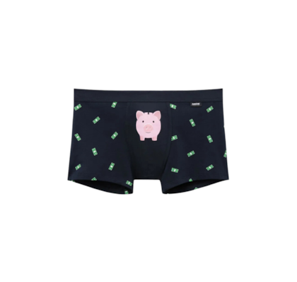 Cueca Boxer Com Estampa De Dólar Em Algodão Supima - Azul