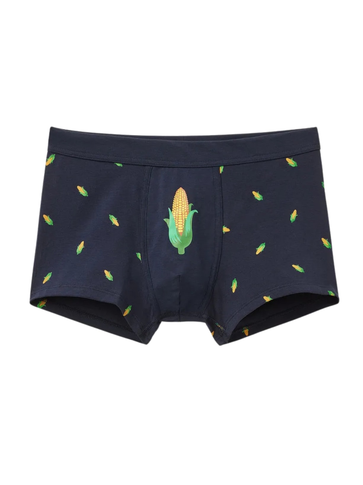 Cueca Boxer Com Estampa De Espigas Em Algodão Supima - Azul