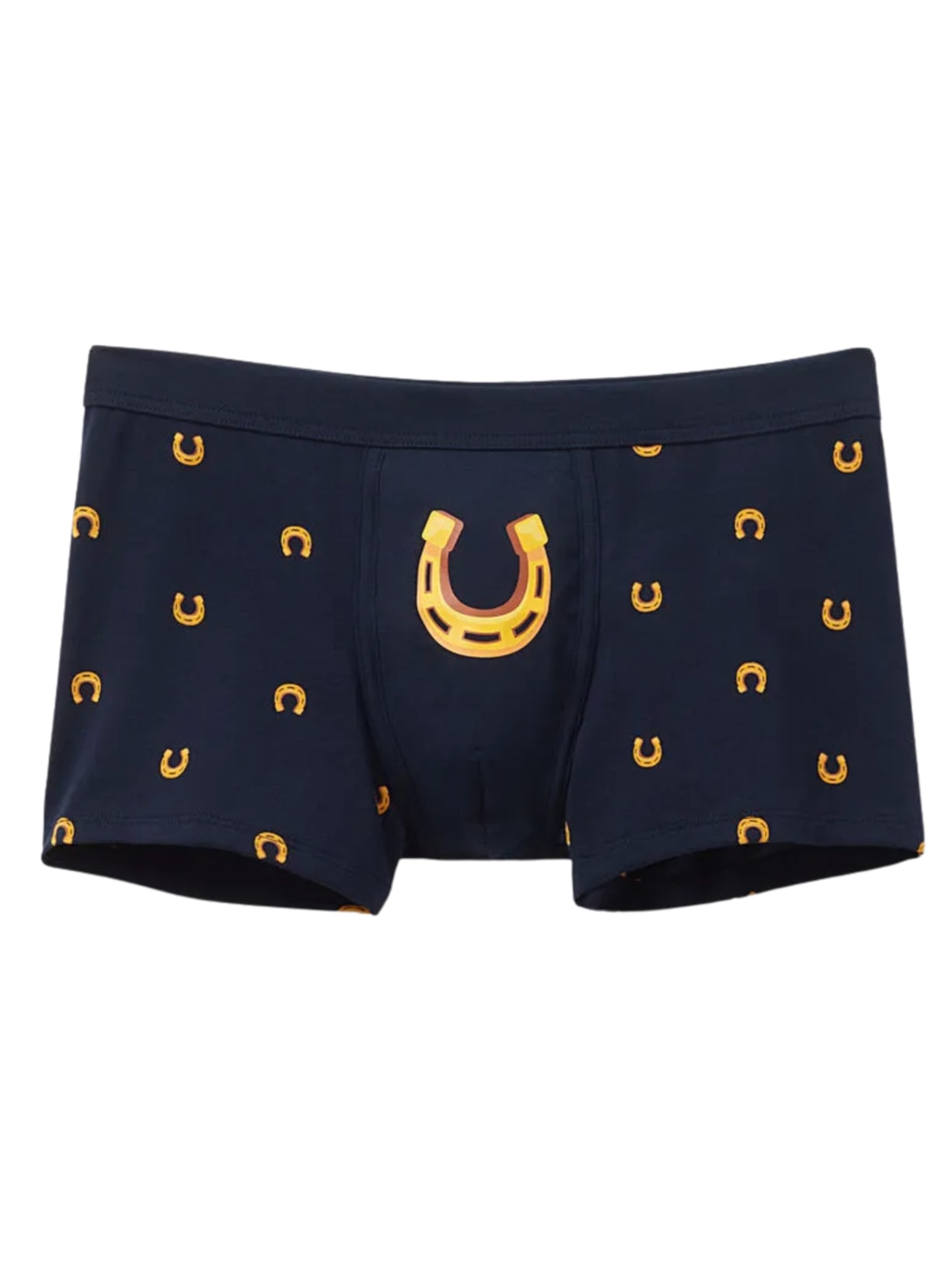 Cueca Boxer Com Estampa De Ferraduras De Cavalo Em Algodão Supima Azul Intimissimi