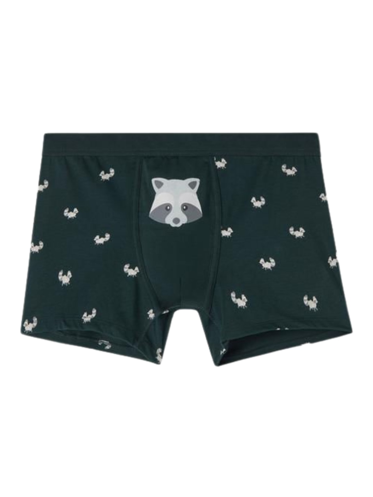 Cueca Boxer Com Estampa De Guaxinim Em Algodão Supima Elástico - Verde