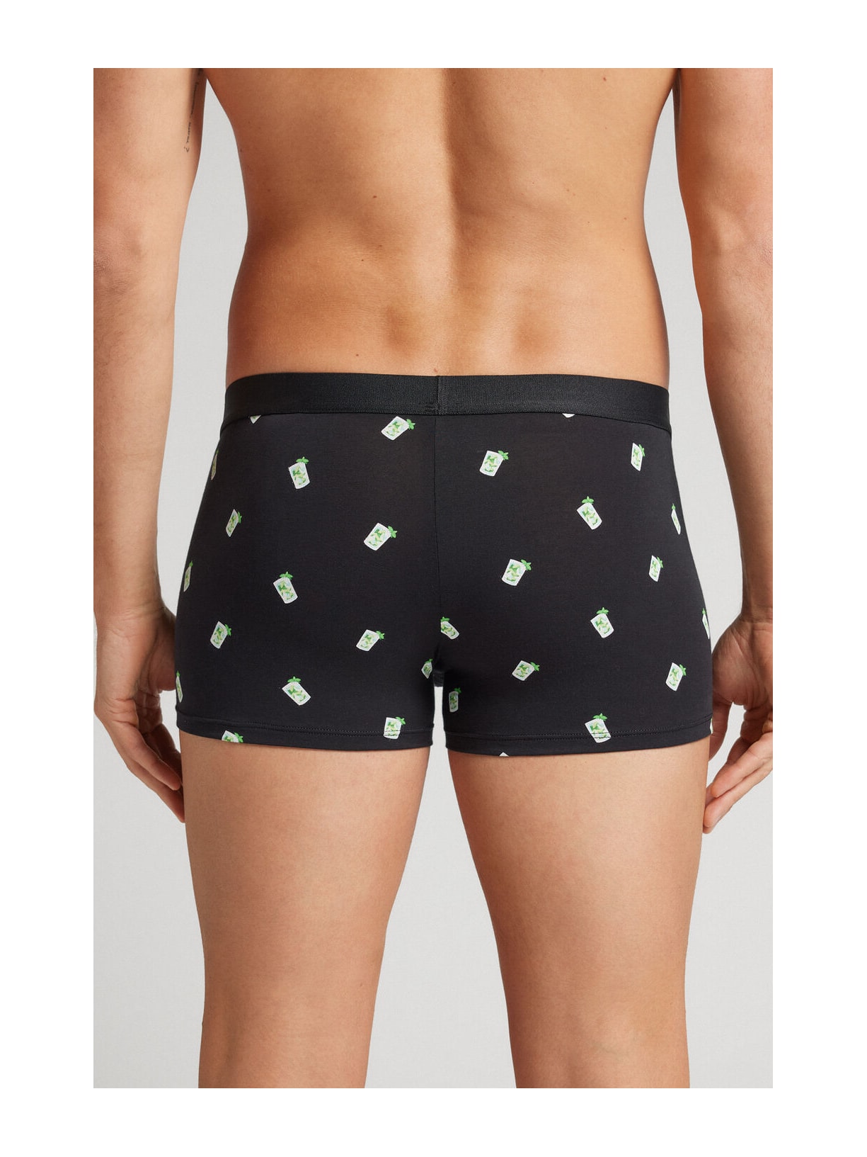 Cueca Boxer Com Estampa De Mojito Em Algodão Supima Preto Intimissimi