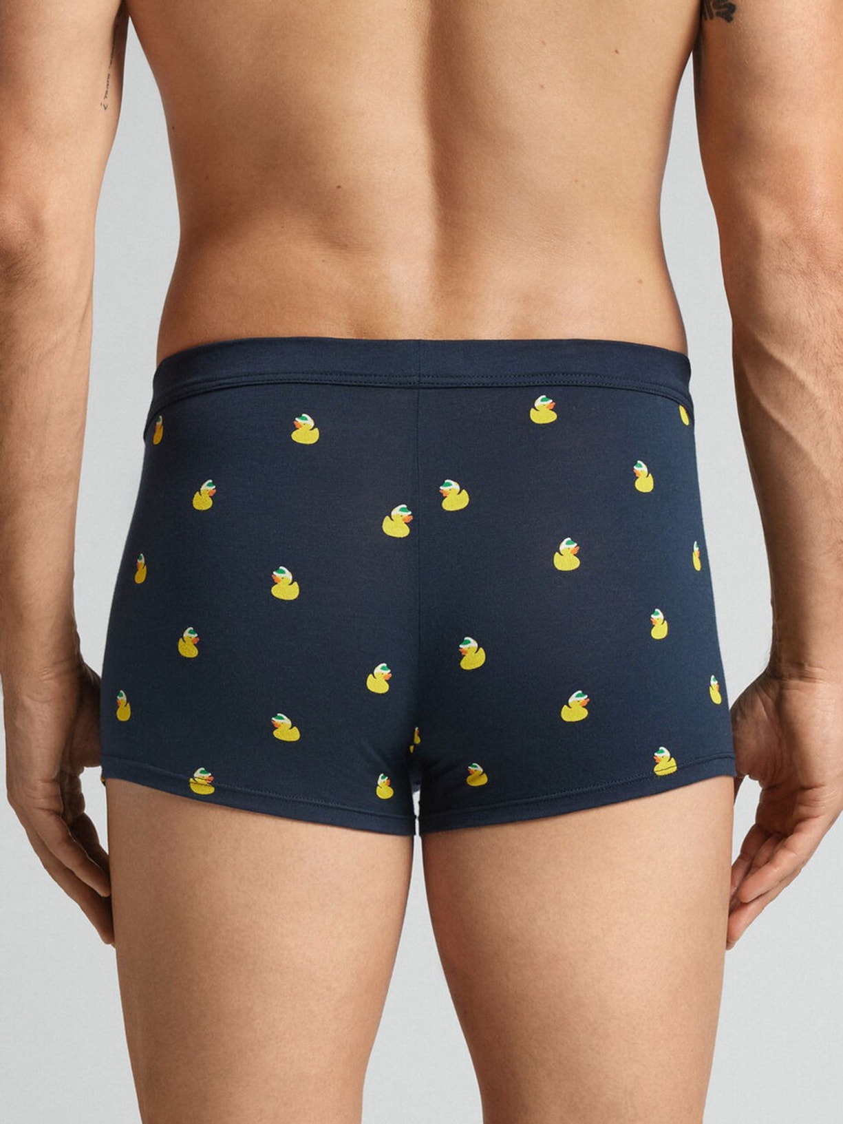 Cueca Boxer Com Estampa De Patinhos Em Algodão Natural Fresh Azul Intimissimi