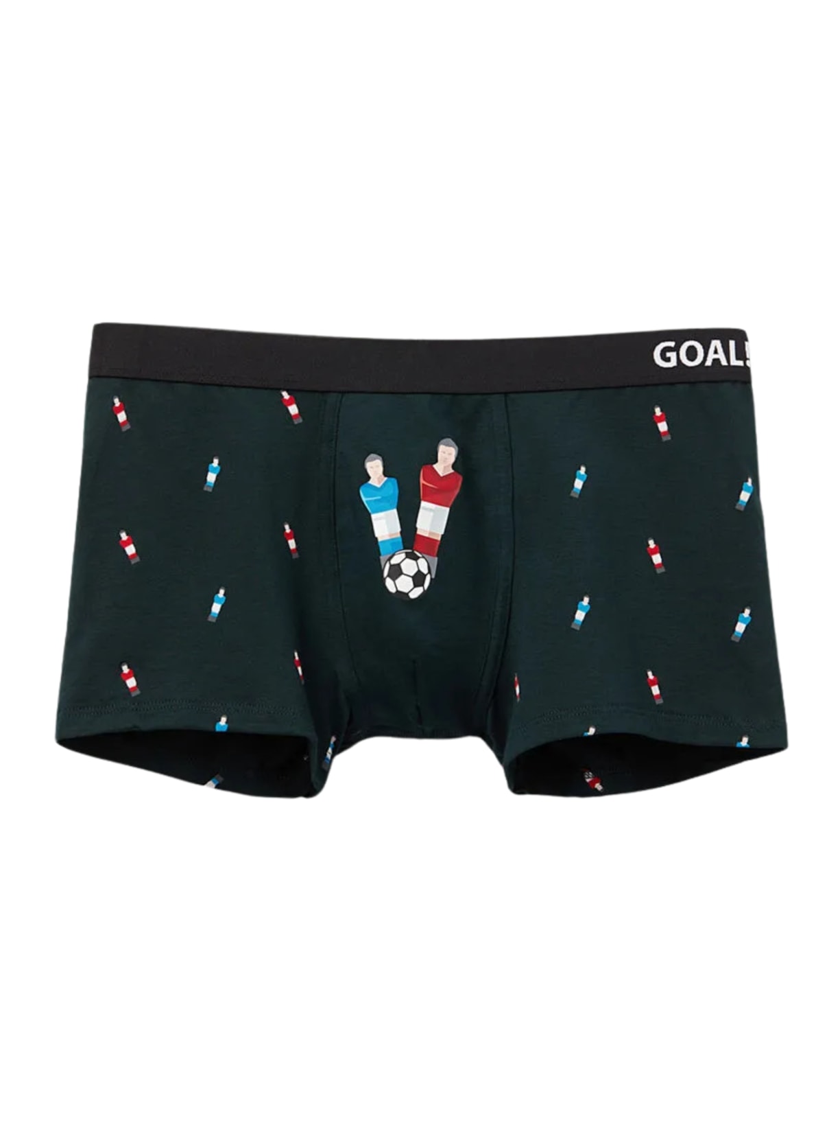 Cueca Boxer Com Estampa De Pebolim Em Algodão Supima - Verde