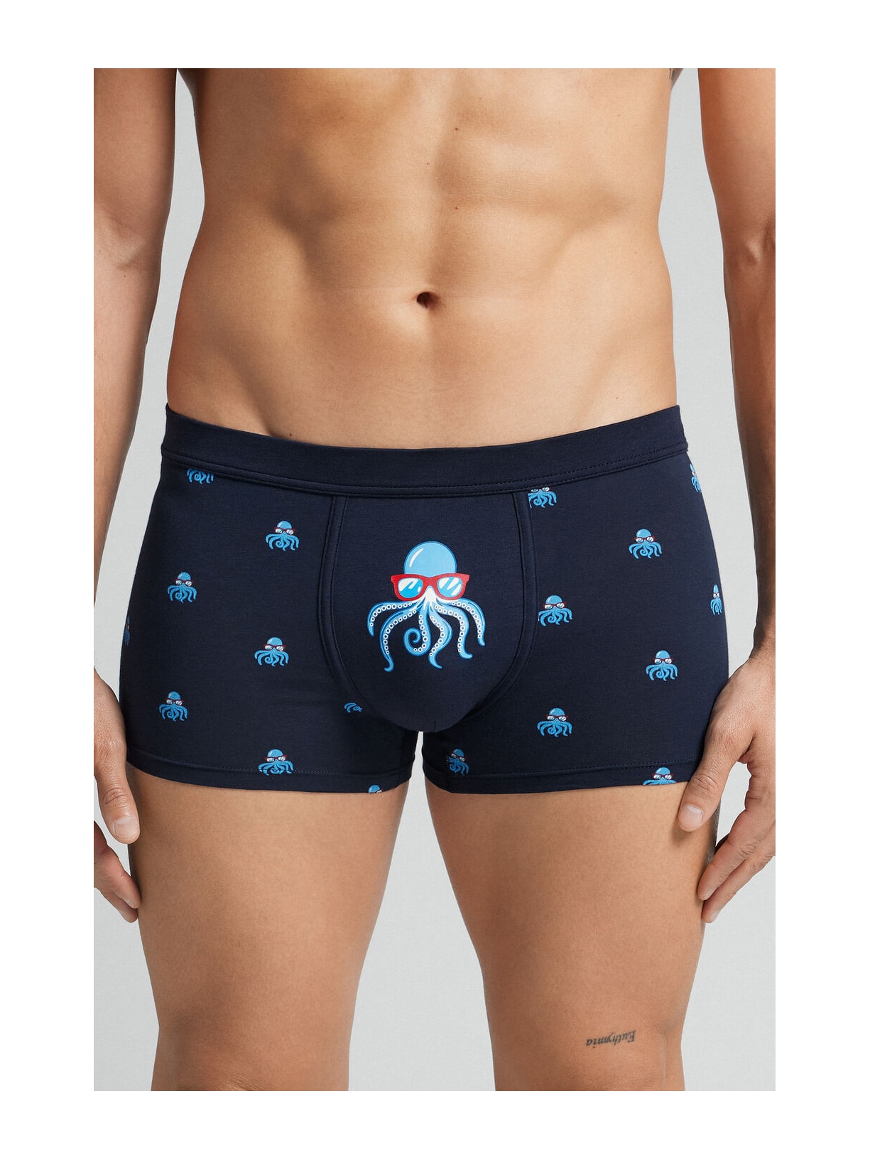Cueca Boxer Com Estampa De Polvo Em Algodão Natural Fresh Azul Intimissimi