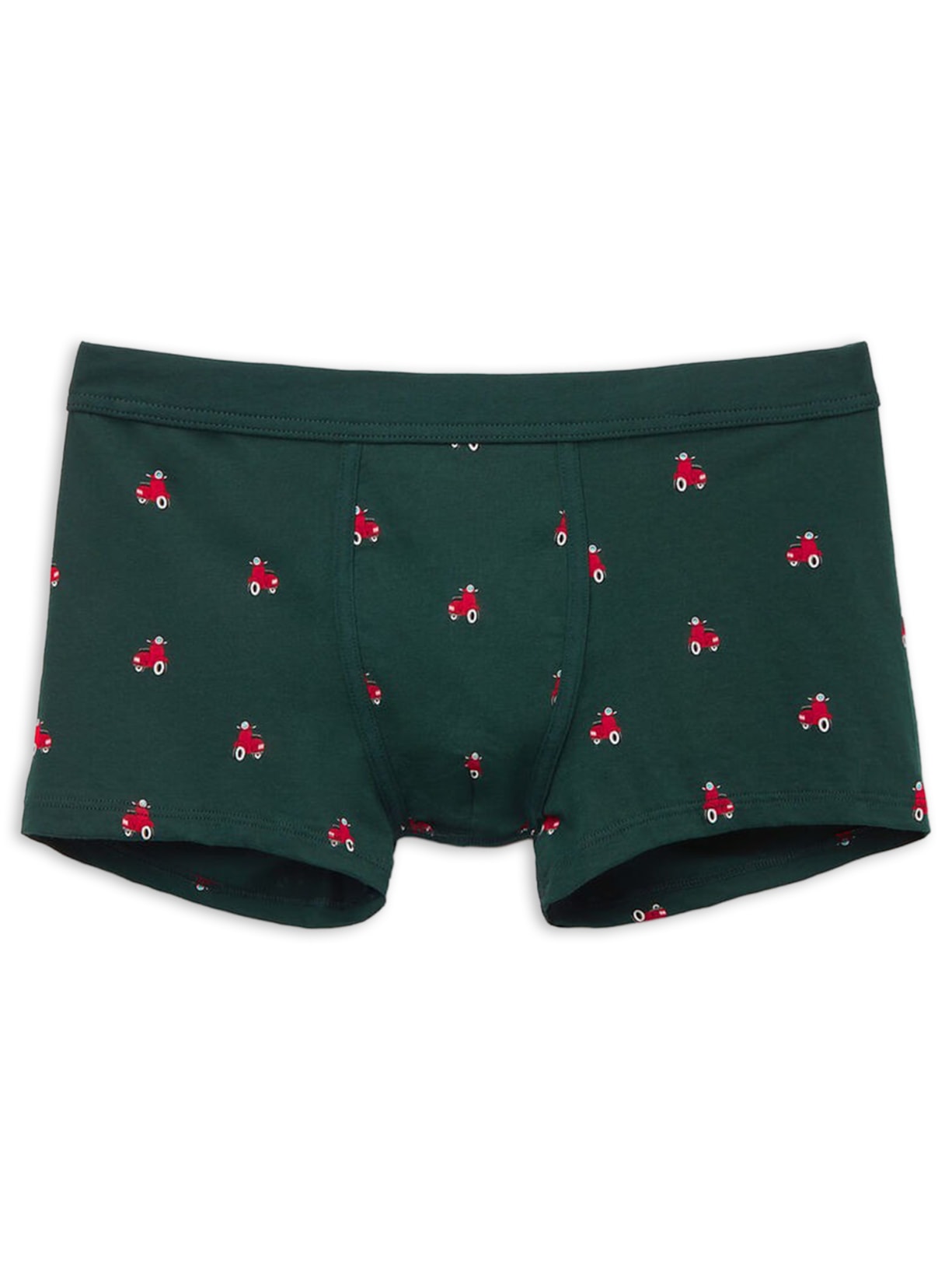 Cueca Boxer Com Estampa De Scooter Em Algodão Natural Fresh Verde Intimissimi