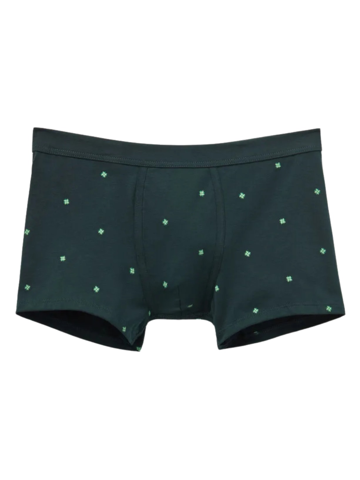 Cueca Boxer Com Estampa De Trevos Em Algodão Supima - Verde