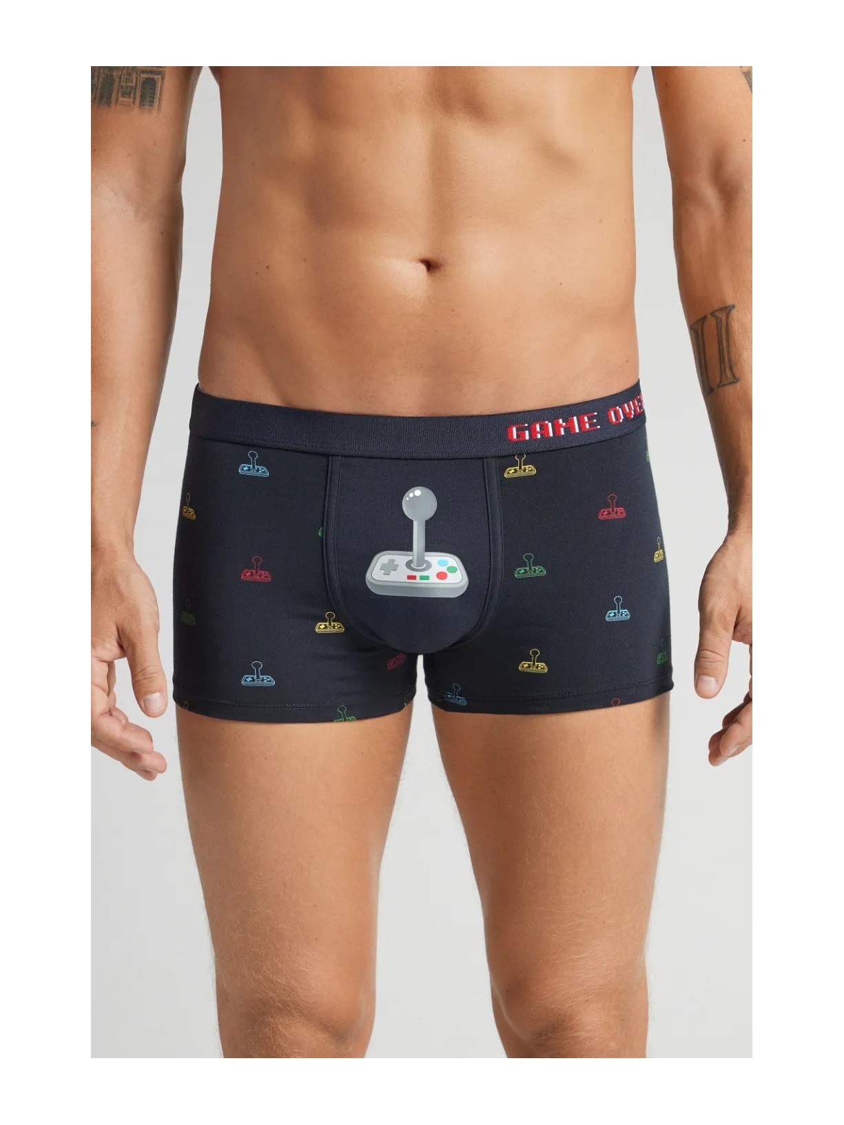 Cueca Boxer Com Estampa Joystick Em Algodão Supima Azul Intimissimi