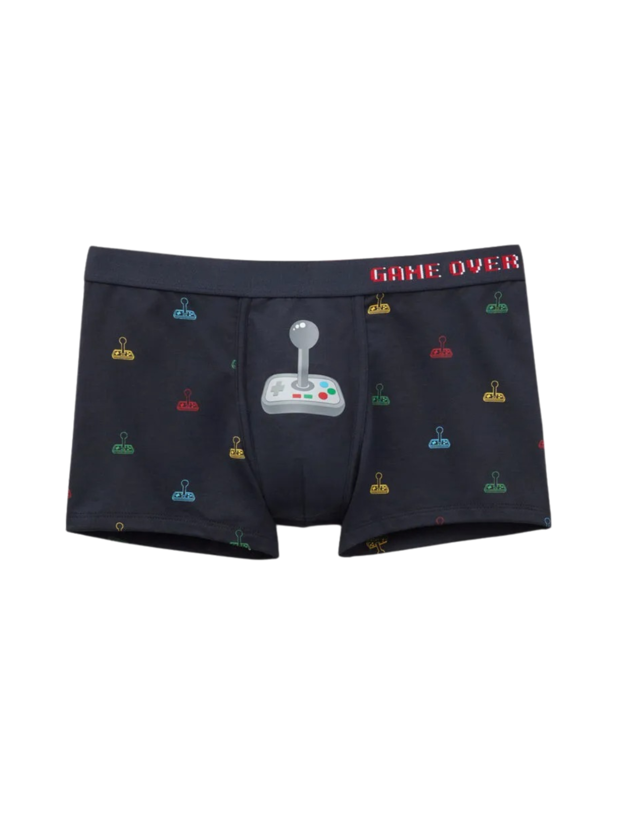 Cueca Boxer Com Estampa Joystick Em Algodão Supima - Azul