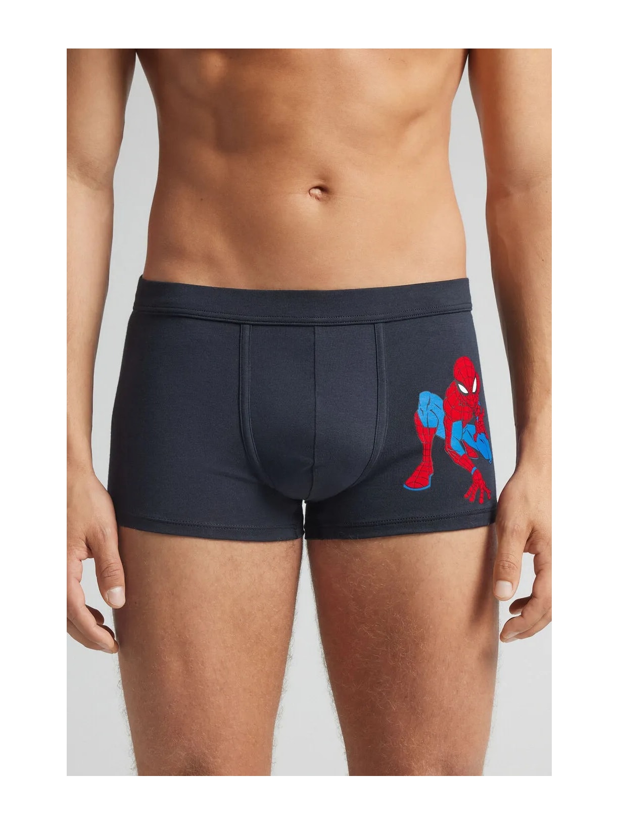 Cueca Boxer Com Estampa Marvel Homem-Aranha Em Algodão Supima Azul Intimissimi