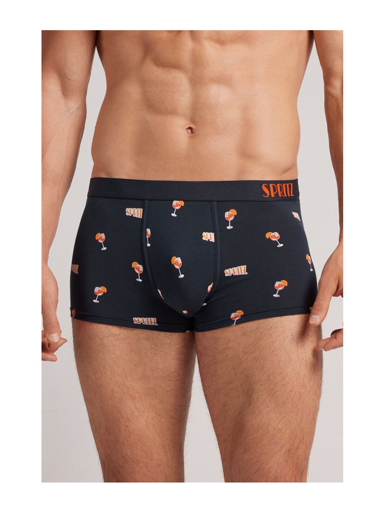 Cueca Boxer Com Estampa Spritz Em Algodão Natural Fresh Azul Intimissimi