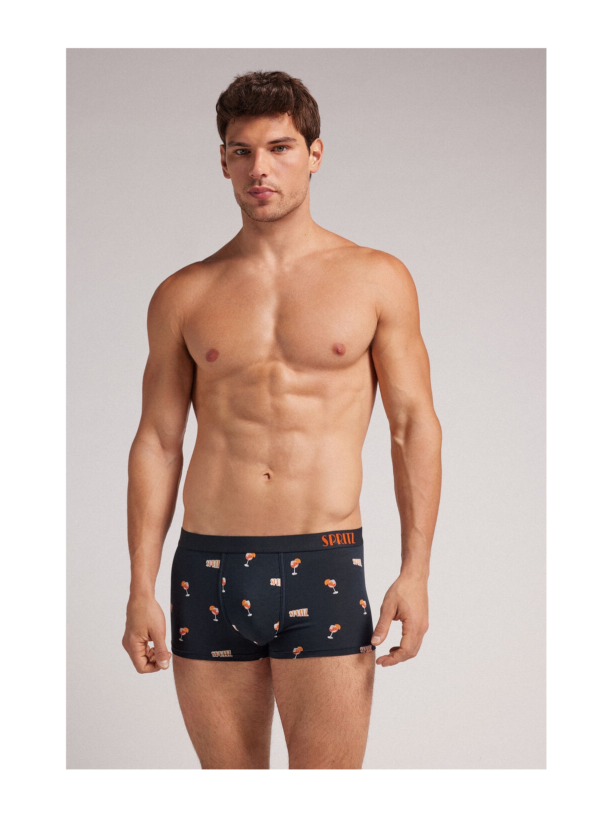 Cueca Boxer Com Estampa Spritz Em Algodão Natural Fresh Azul Intimissimi