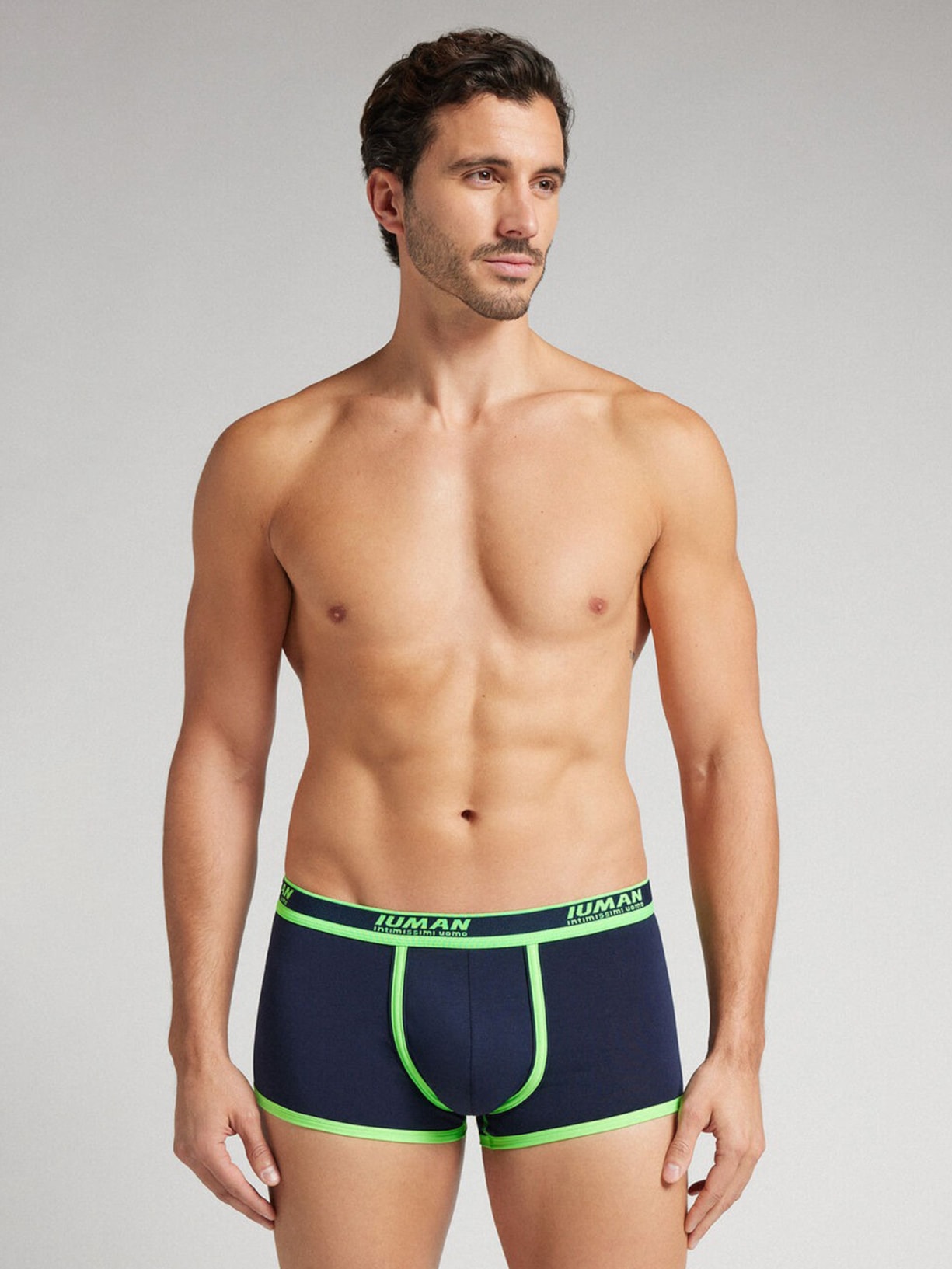 Cueca Boxer Com Logotipo Em Algodão Supima Azul Intimissimi