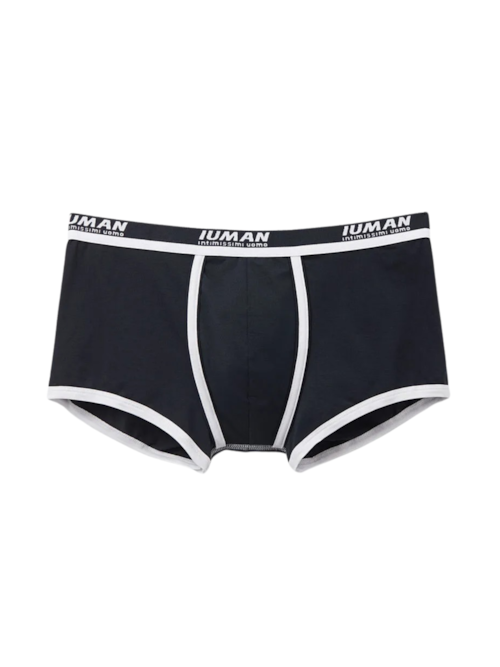 Cueca Boxer Com Logotipo Em Algodão Supima - Azul