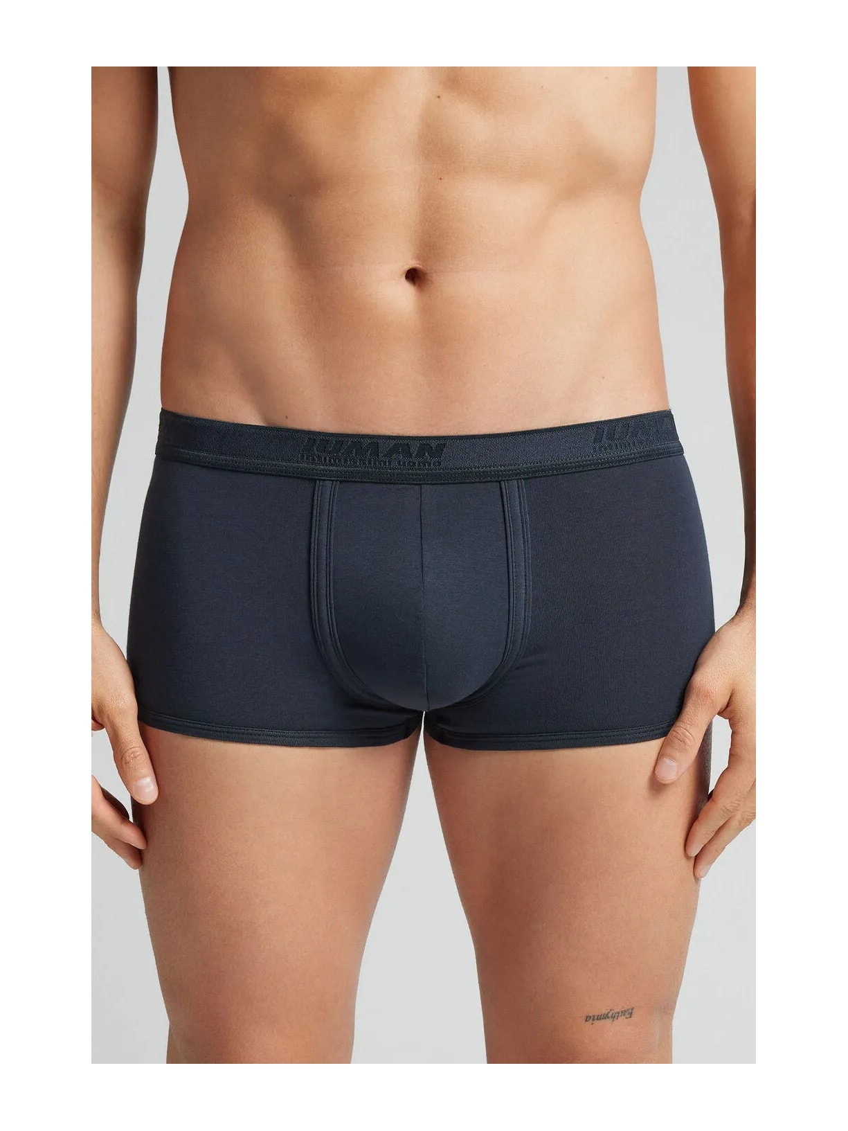 Cueca Boxer Com Logotipo Em Algodão Supima Azul Intimissimi