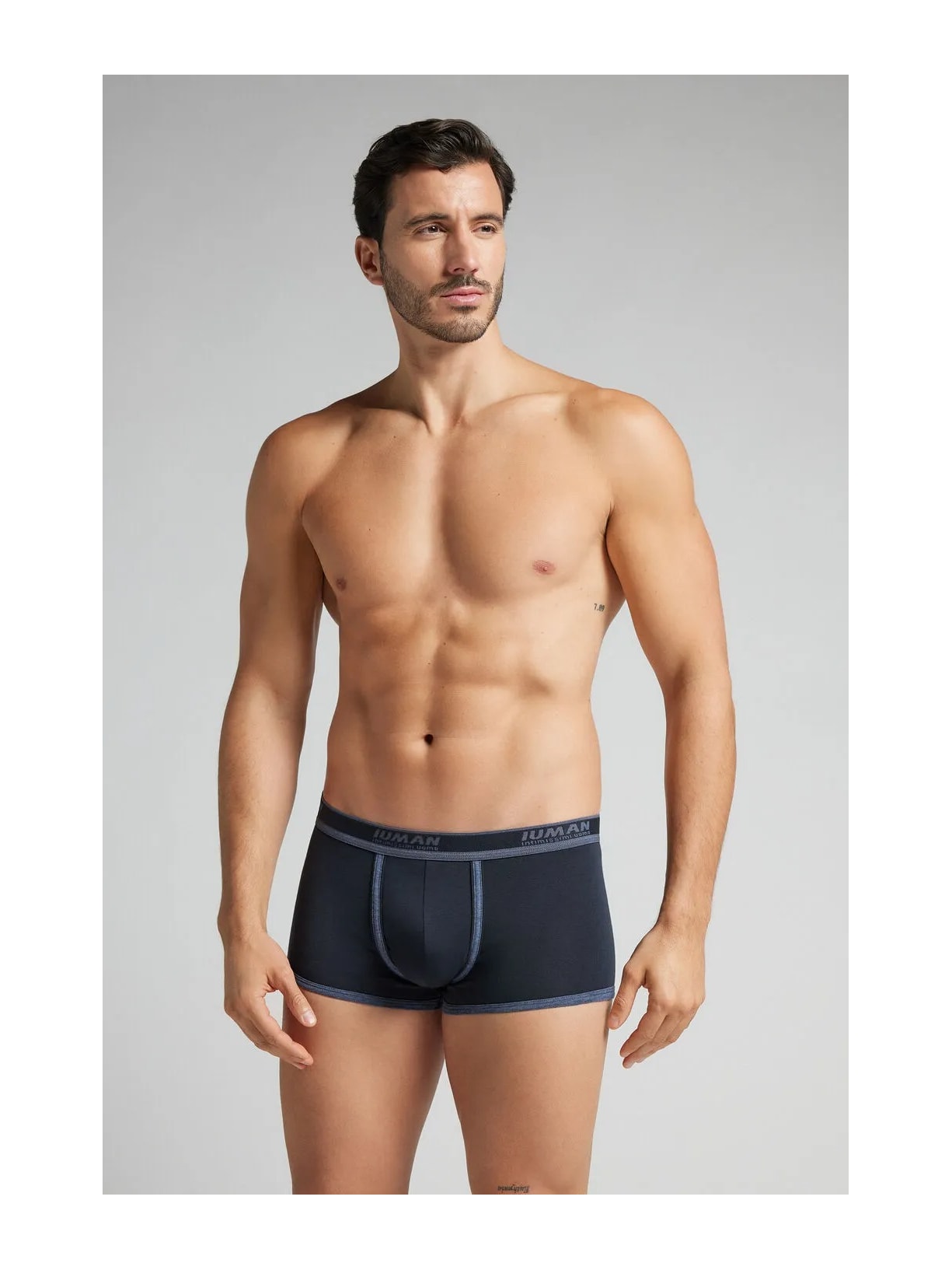 Cueca Boxer Com Logotipo Em Algodão Supima Azul Intimissimi