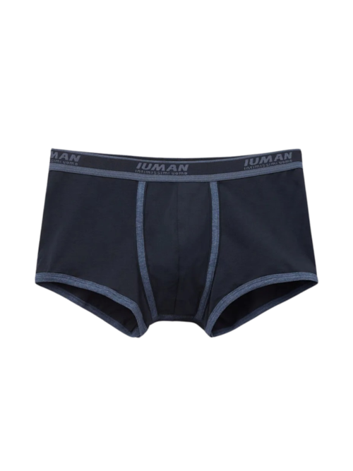 Cueca Boxer Com Logotipo Em Algodão Supima - Azul