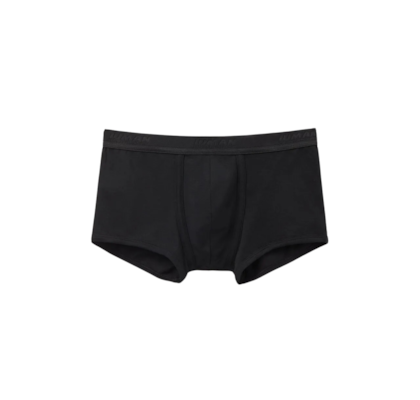 Cueca Boxer Com Logotipo Em Algodão Supima - Preto