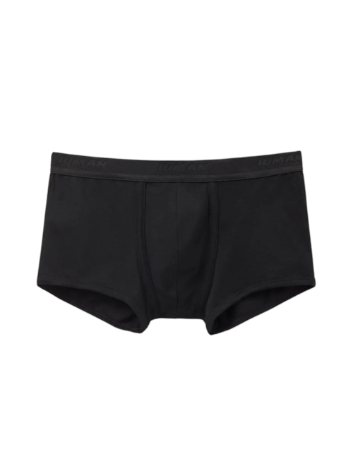Cueca Boxer Com Logotipo Em Algodão Supima - Preto