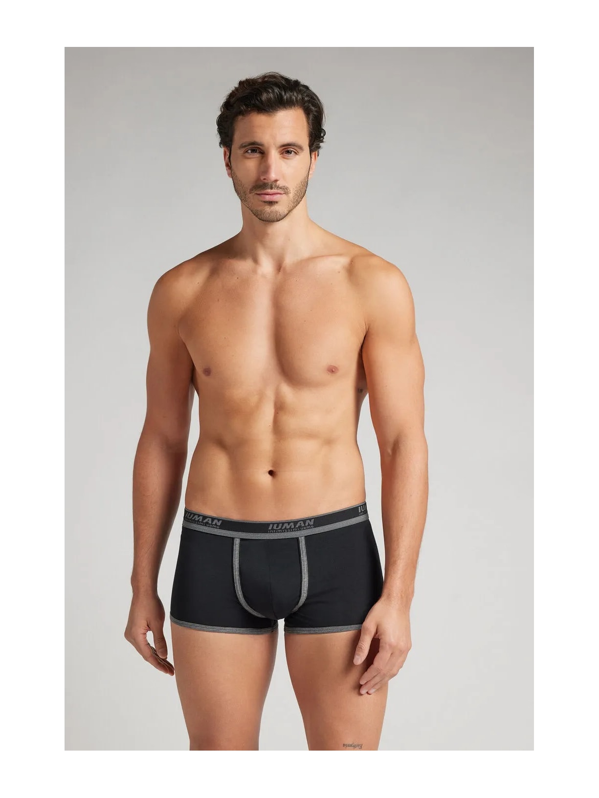Cueca Boxer Com Logotipo Em Algodão Supima Preto Intimissimi