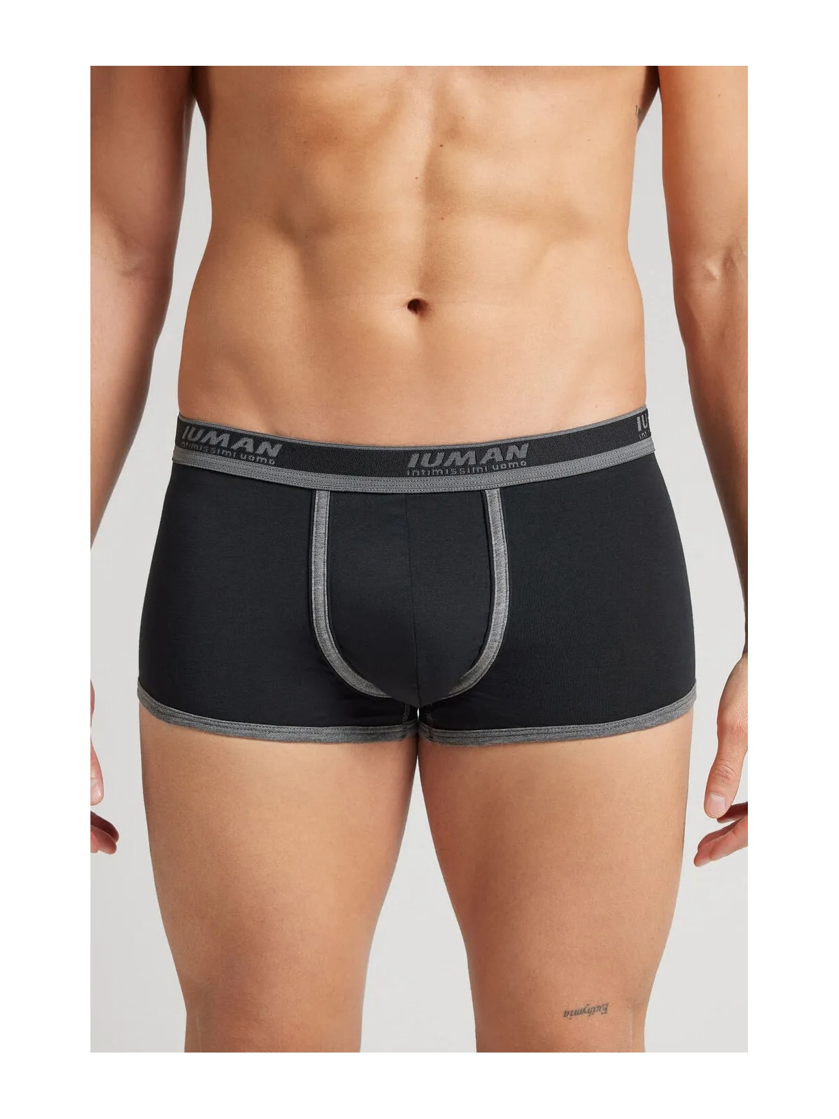 Cueca Boxer Com Logotipo Em Algodão Supima Preto Intimissimi