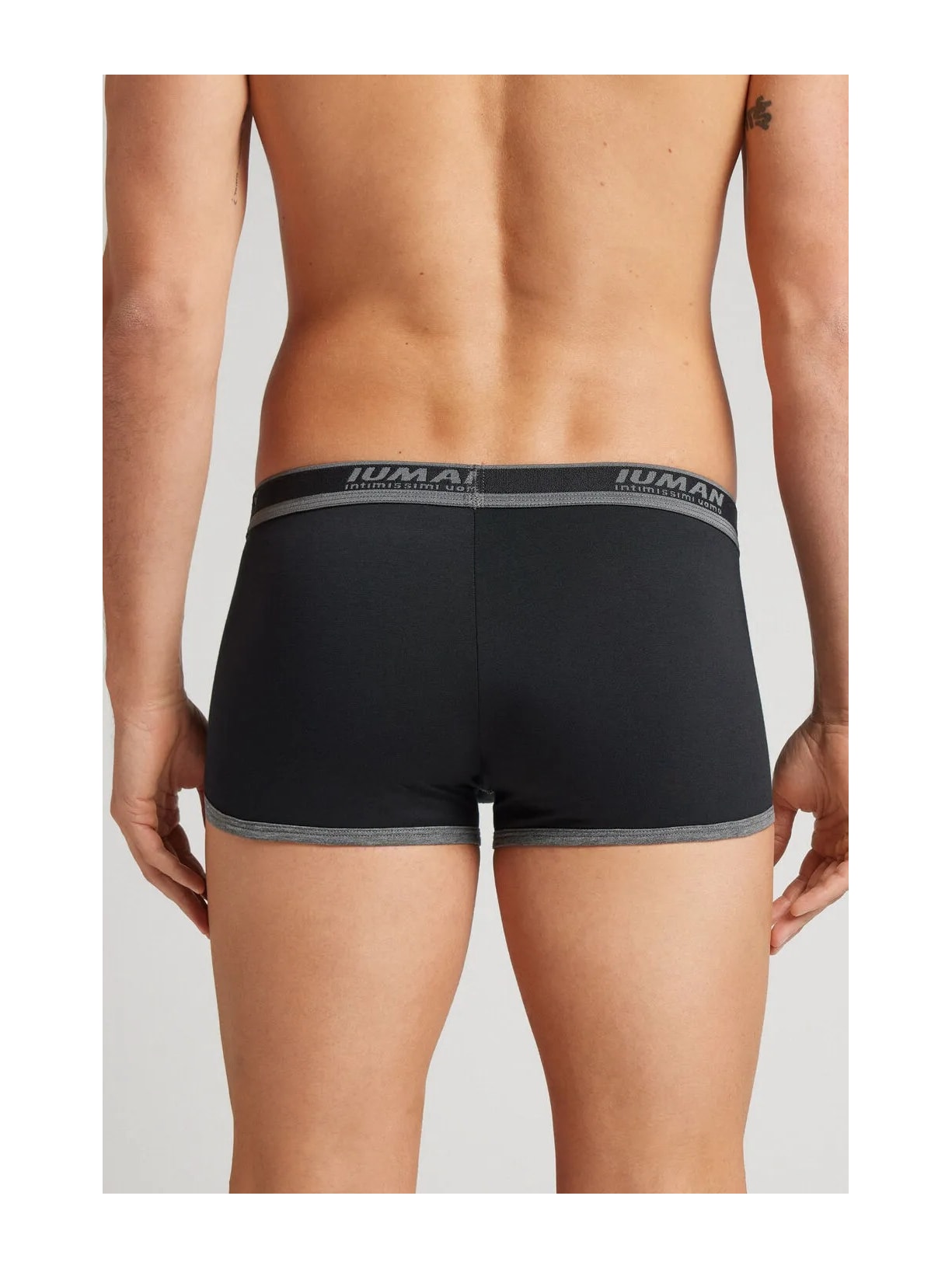 Cueca Boxer Com Logotipo Em Algodão Supima Preto Intimissimi