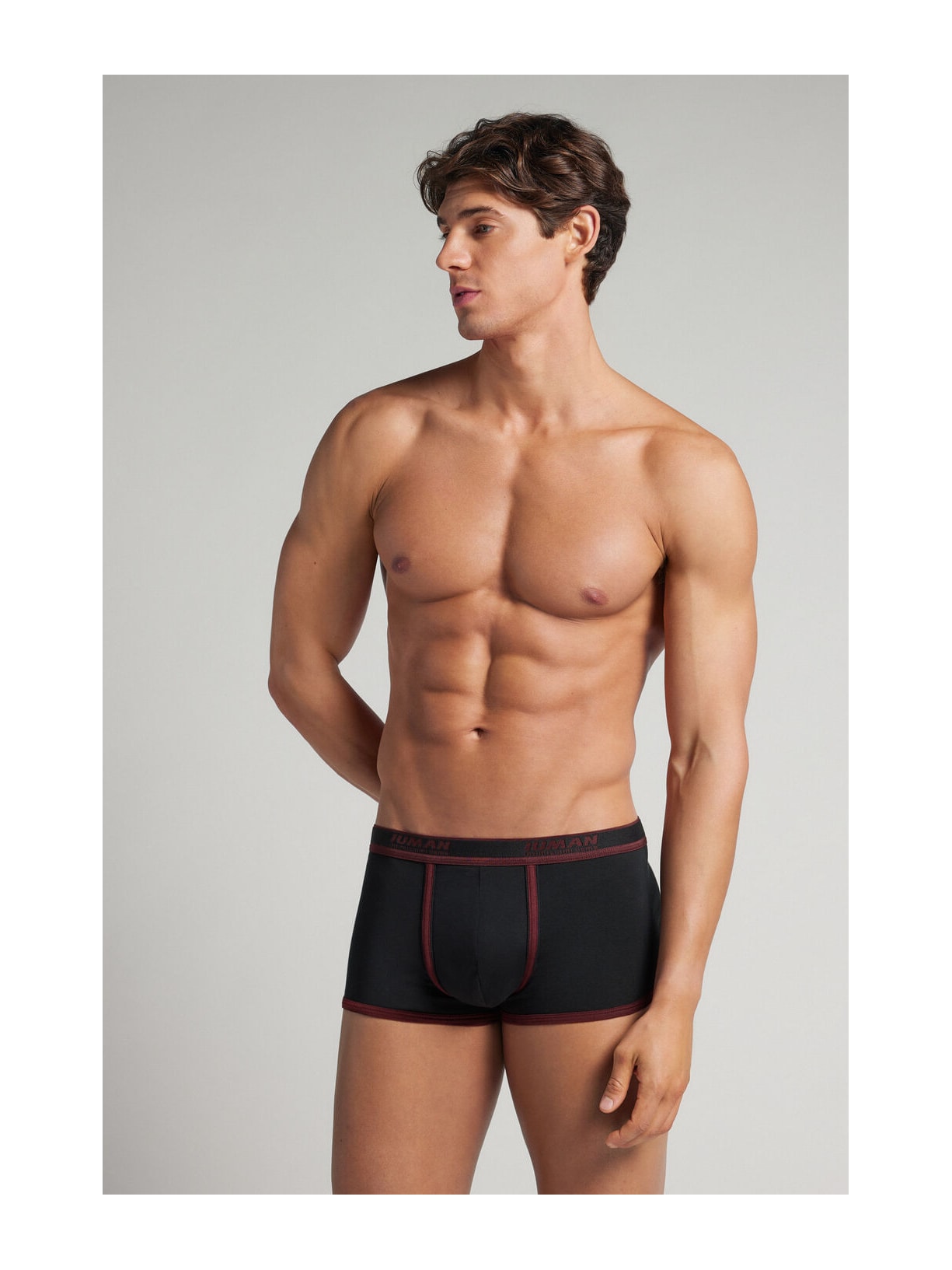 Cueca Boxer Com Logotipo Em Algodão Supima Preto Intimissimi