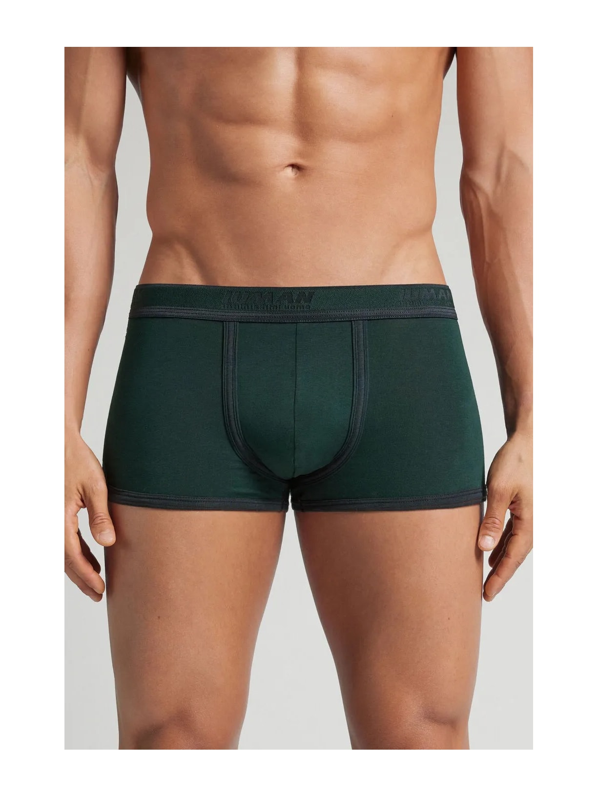 Cueca Boxer Com Logotipo Em Algodão Supima Verde Intimissimi