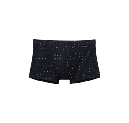 Cueca Boxer Com Padrão Geométrico Em Algodão Supima - Azul