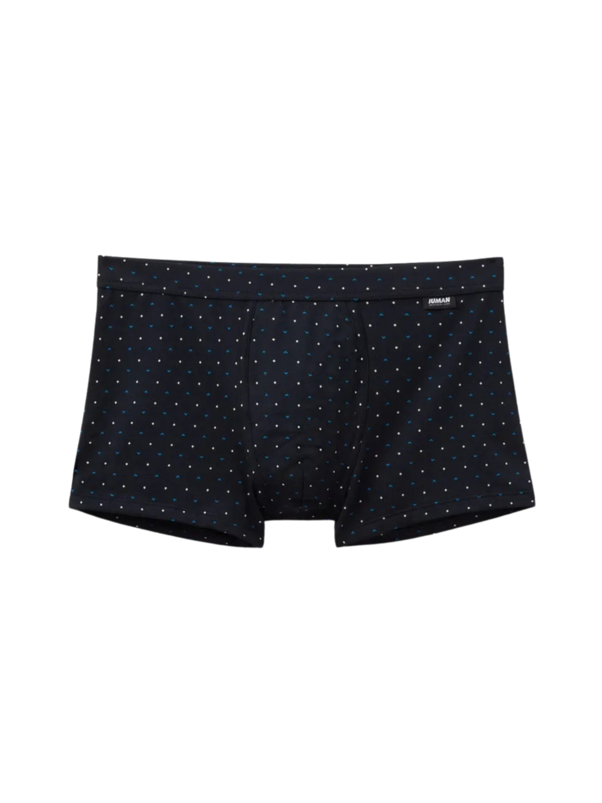 Cueca Boxer Com Padrão Geométrico Em Algodão Supima - Azul