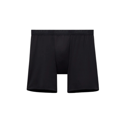 Cueca Boxer Comprida Em Microfibra - Preto
