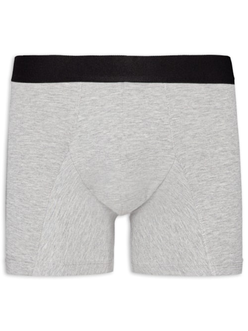 Cueca Boxer Elástico Pima - Cinza