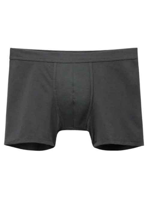Cueca Boxer Em Algodão Premium - Cinza