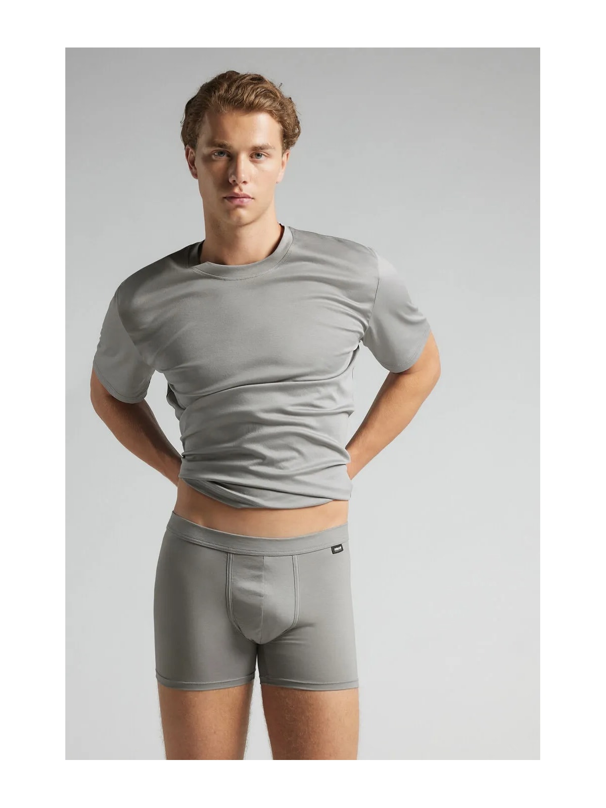 Cueca Boxer Em Algodão Premium Cinza Intimissimi
