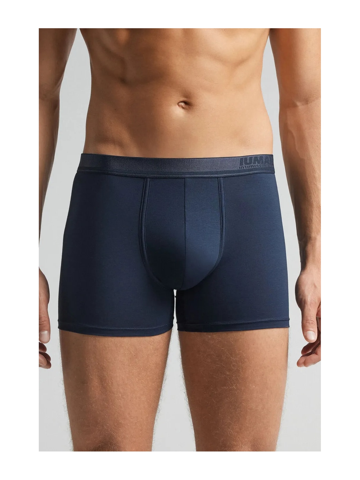 Cueca Boxer Em Algodão Premium Com Logótipo Azul Intimissimi