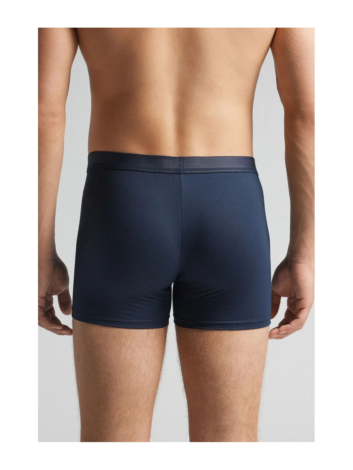 Cueca Boxer Em Algodão Premium Com Logótipo Azul Intimissimi