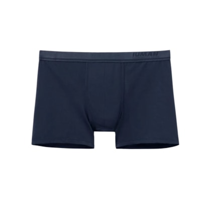 Cueca Boxer Em Algodão Premium Com Logótipo - Azul