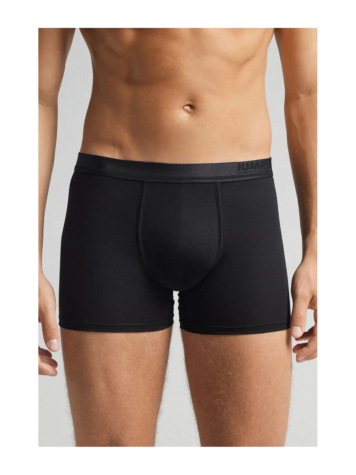 Cueca Boxer Em Algodão Premium Com Logótipo Preto Intimissimi