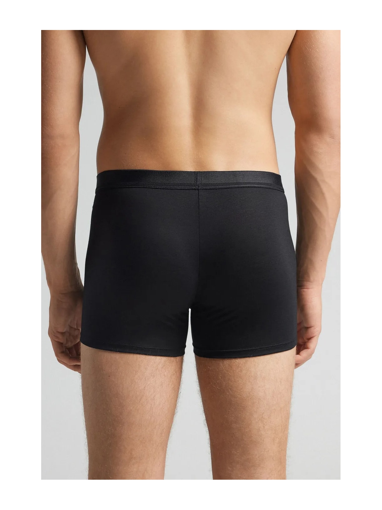 Cueca Boxer Em Algodão Premium Com Logótipo Preto Intimissimi