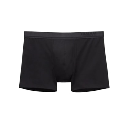 Cueca Boxer Em Algodão Premium Com Logótipo - Preto